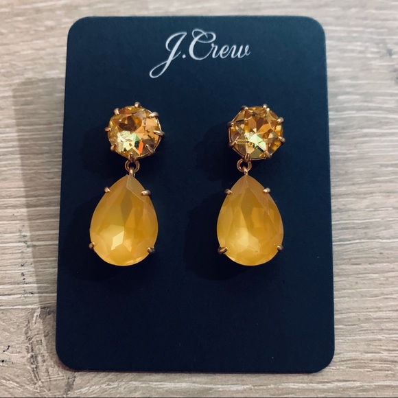 ☀️ J. Crew pear shaped stone drop earrings ☀️ - Picture 3 of 3